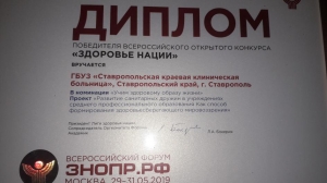 Проект-победитель Всероссийского конкурса "Здоровье нации"