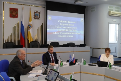 В Думе Ставрополья прошло собрание фракции партии «Единая Россия»